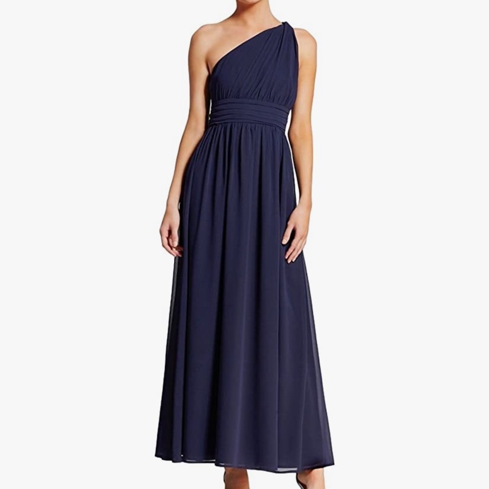 NEW W/O TAGS Tevolio Women's Chiffon One Shoulder Maxi Bridesmaid Dress